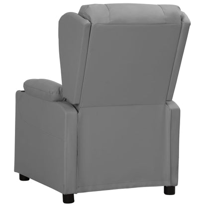 vidaXL Relaxsessel Grau Kunstleder
