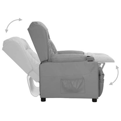 vidaXL Relaxsessel Grau Kunstleder