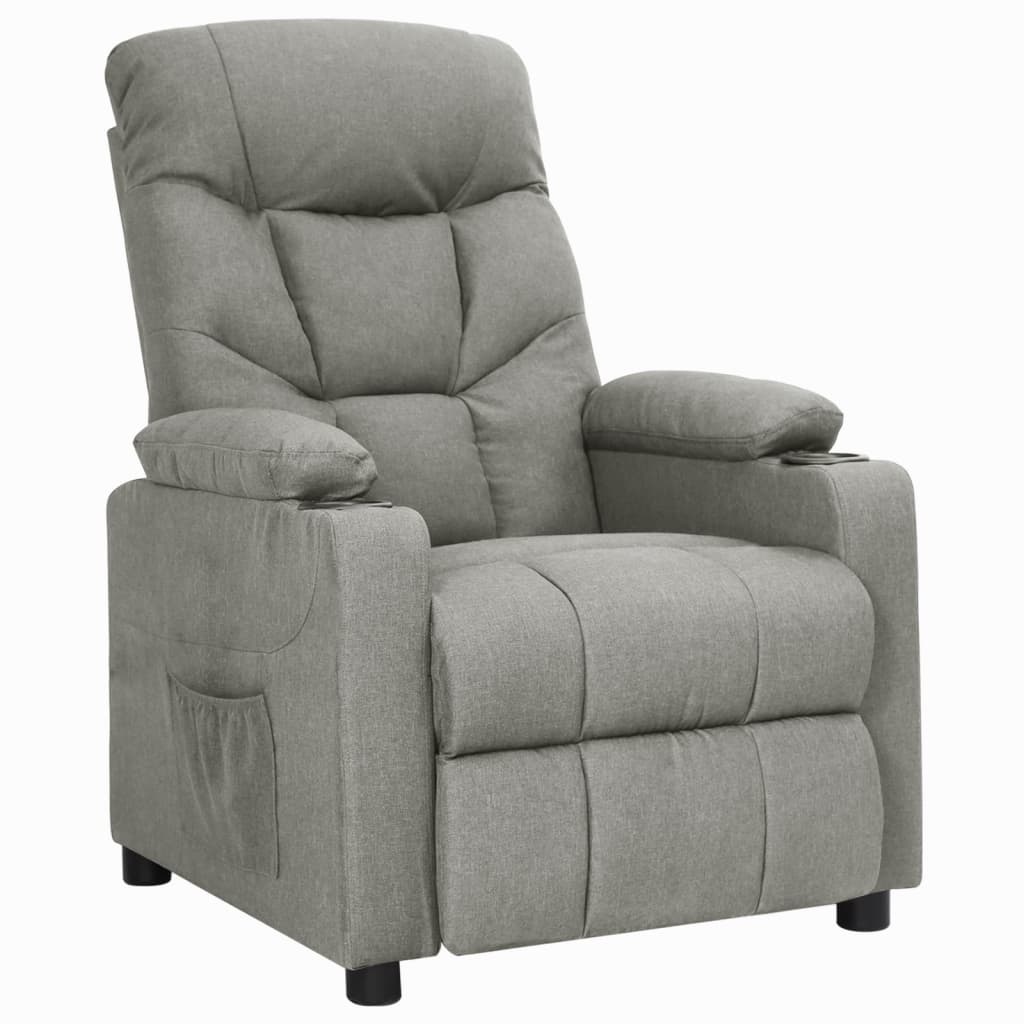 vidaXL Relaxsessel Hellgrau Stoff