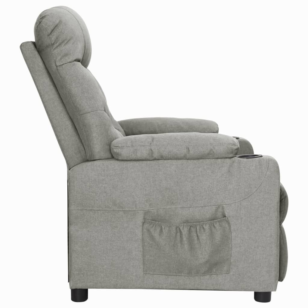 vidaXL Relaxsessel Hellgrau Stoff