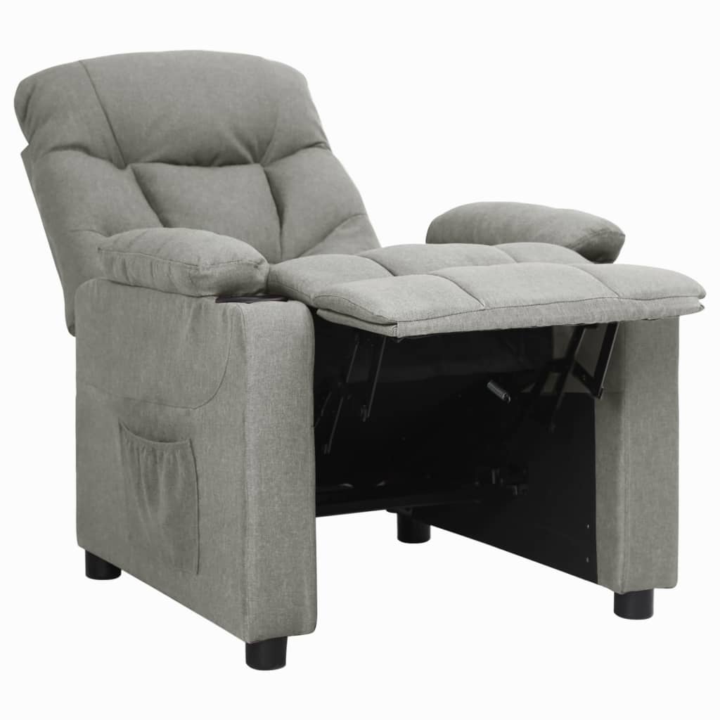 vidaXL Relaxsessel Hellgrau Stoff