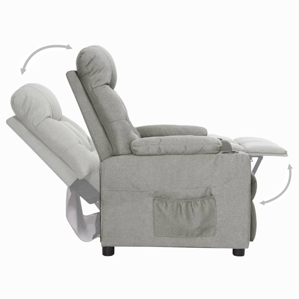 vidaXL Relaxsessel Hellgrau Stoff