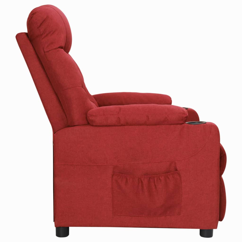 vidaXL Relaxsessel Weinrot Stoff