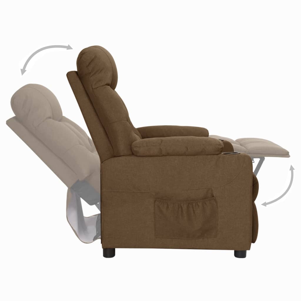 vidaXL Relaxsessel Braun Stoff