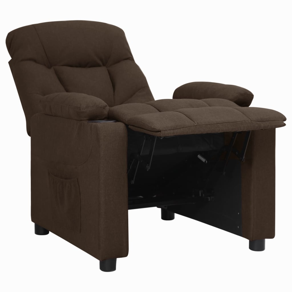 vidaXL Relaxsessel Dunkelbraun Stoff