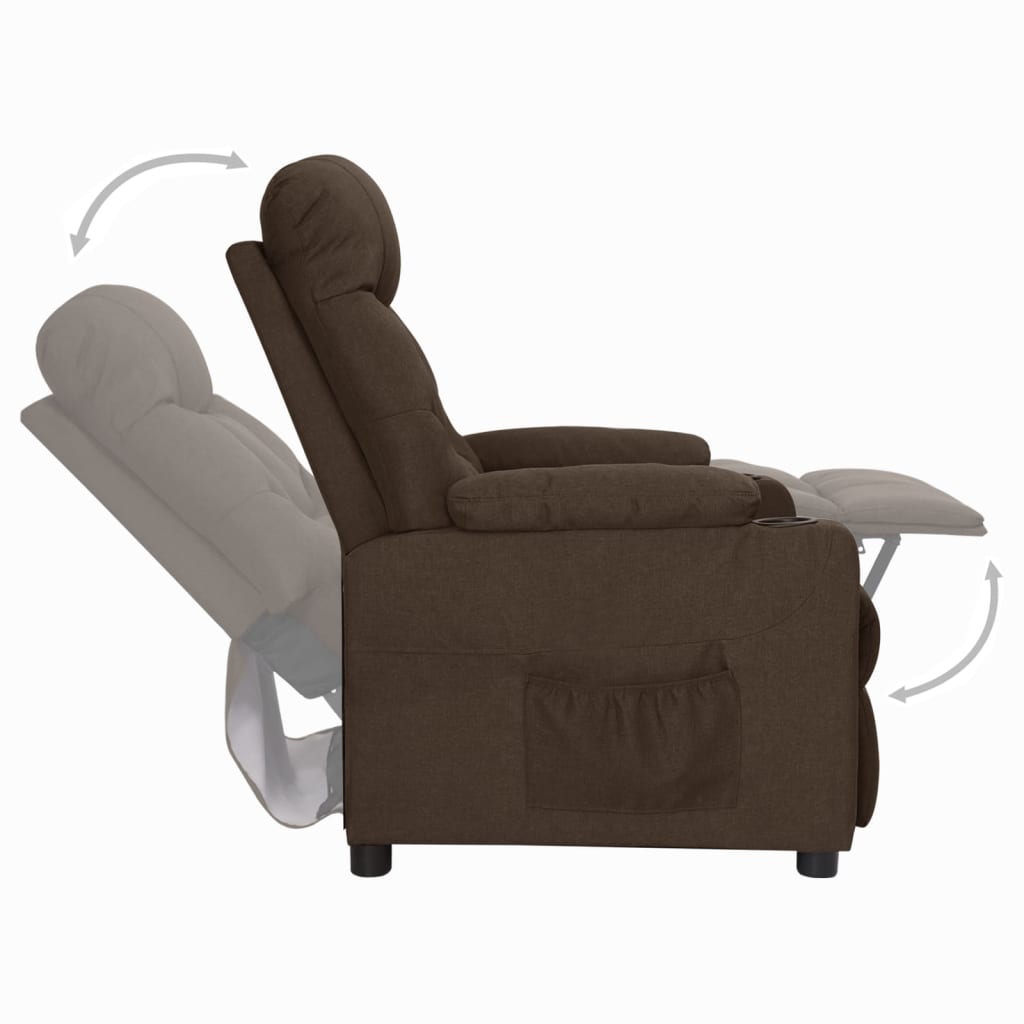vidaXL Relaxsessel Dunkelbraun Stoff