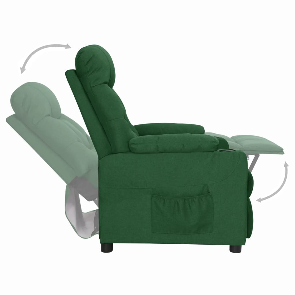 vidaXL Relaxsessel Dunkelgrün Stoff