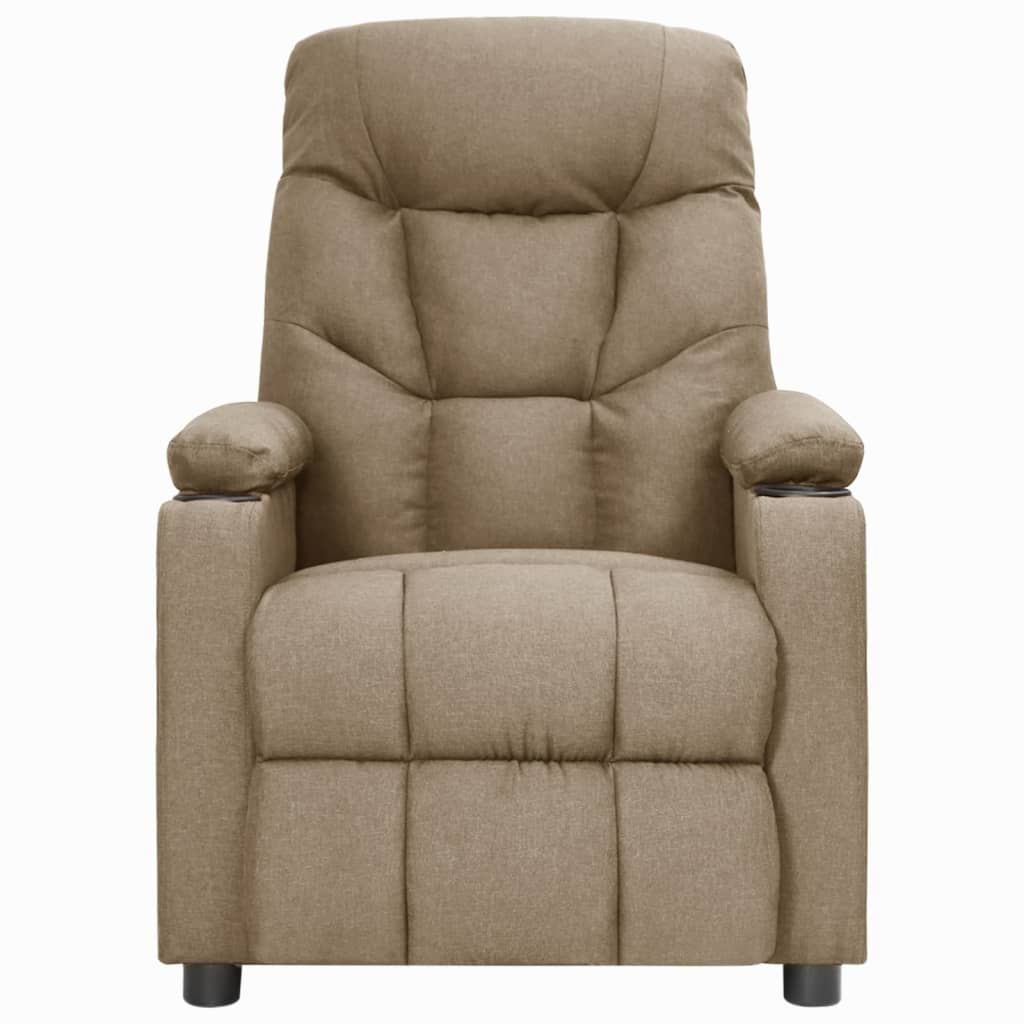 vidaXL Relaxsessel Taupe Stoff