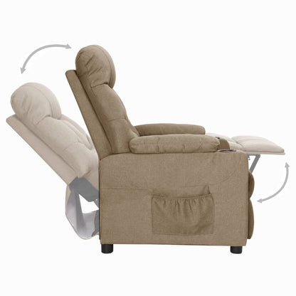 vidaXL Relaxsessel Taupe Stoff