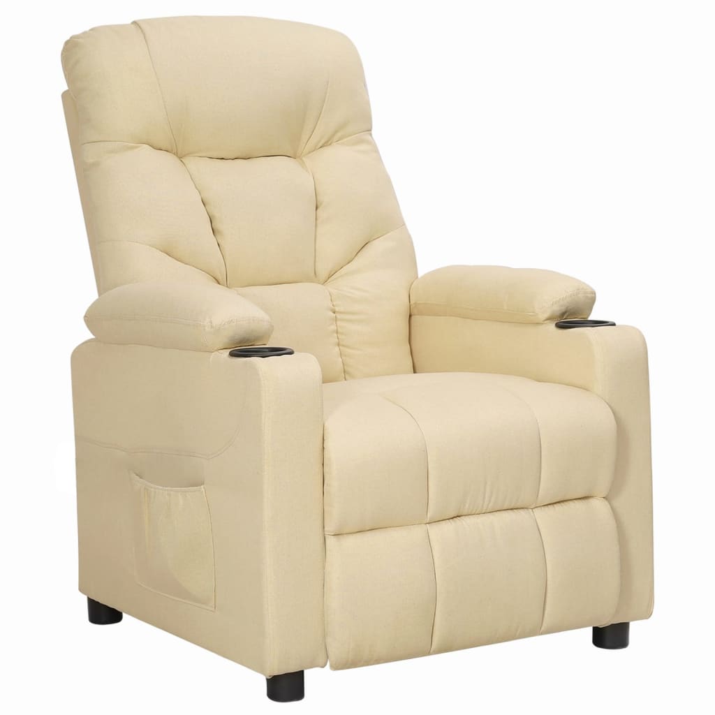 vidaXL Relaxsessel Creme Stoff