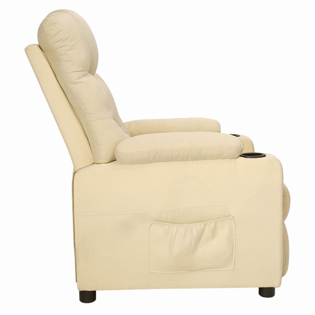vidaXL Relaxsessel Creme Stoff