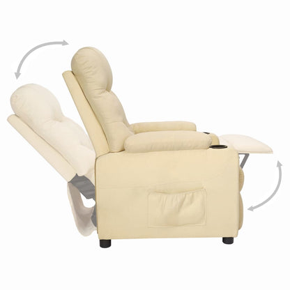 vidaXL Relaxsessel Creme Stoff