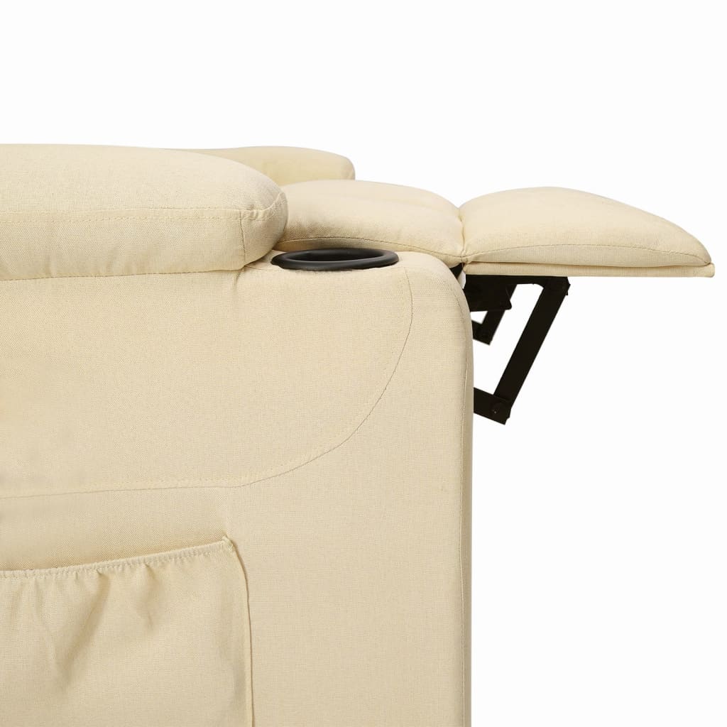 vidaXL Relaxsessel Creme Stoff