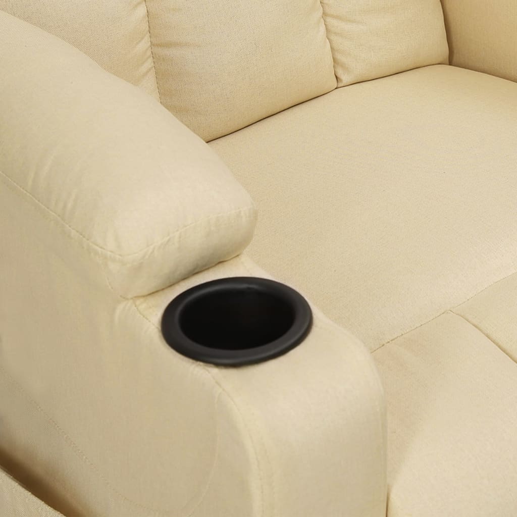 vidaXL Relaxsessel Creme Stoff
