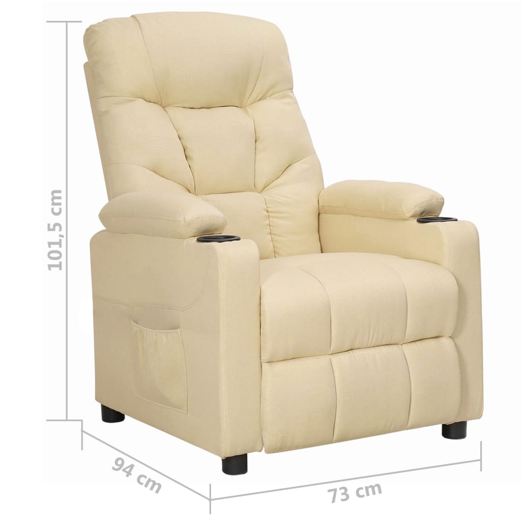 vidaXL Relaxsessel Creme Stoff