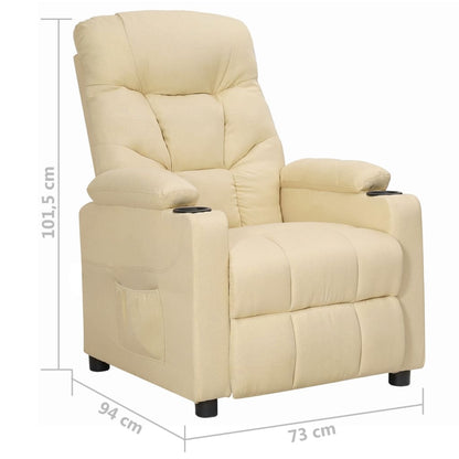 vidaXL Relaxsessel Creme Stoff