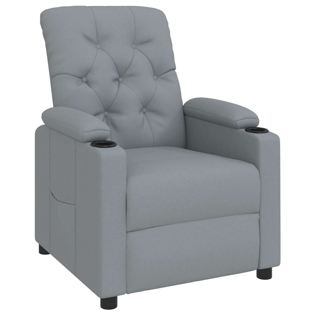 vidaXL Relaxsessel Hellgrau Stoff