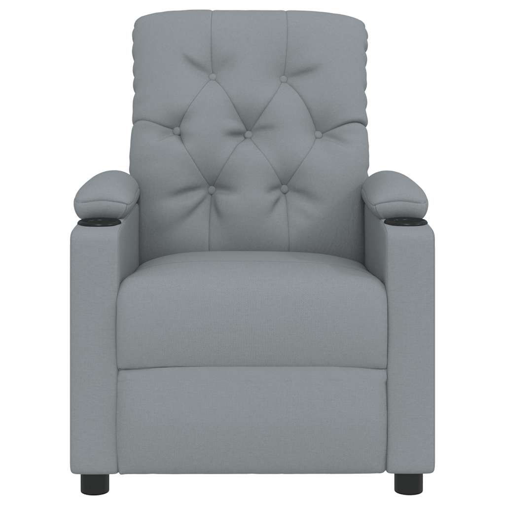 vidaXL Relaxsessel Hellgrau Stoff