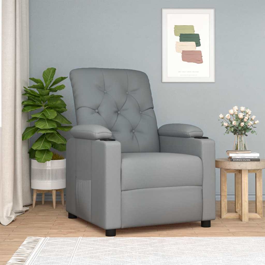 vidaXL Relaxsessel Hellgrau Stoff