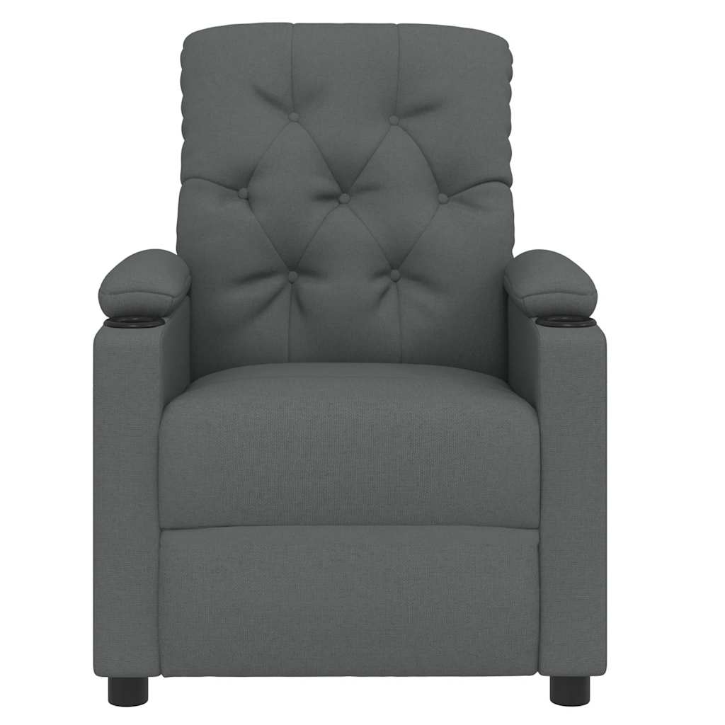 vidaXL Relaxsessel Dunkelgrau Stoff