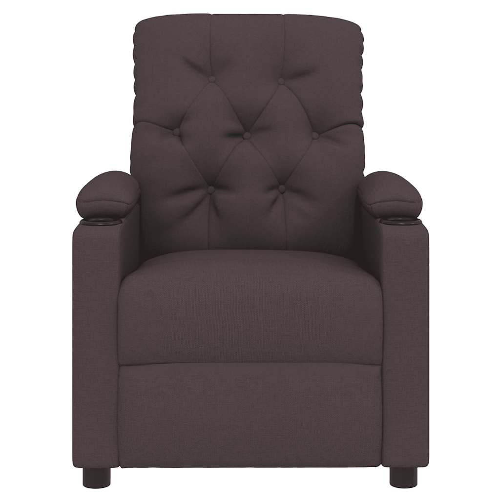 vidaXL Relaxsessel Dunkelbraun Stoff