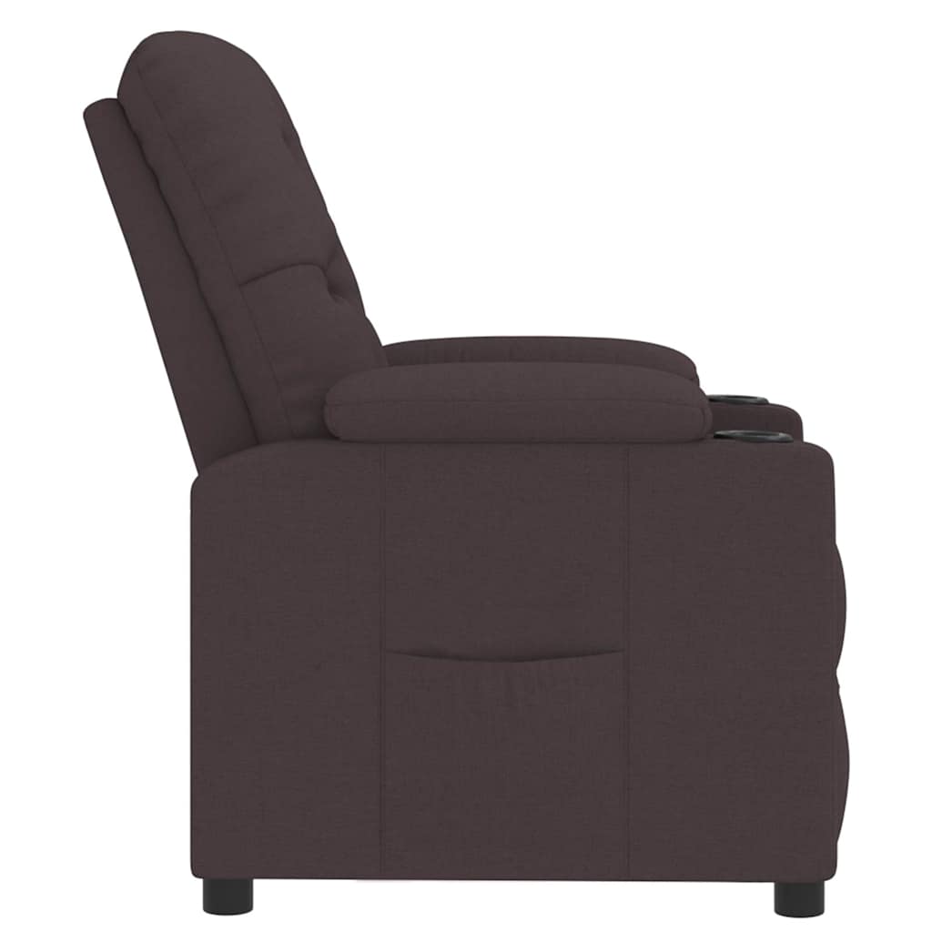 vidaXL Relaxsessel Dunkelbraun Stoff