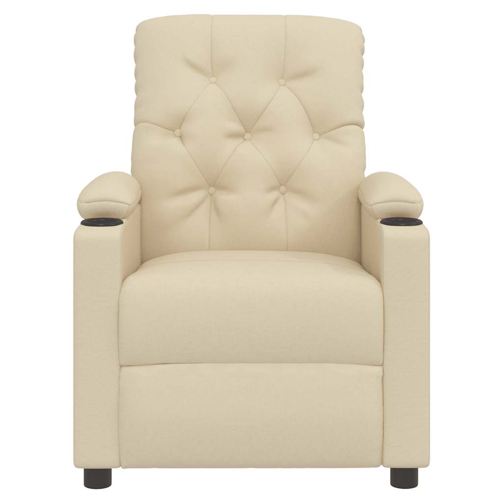 vidaXL Relaxsessel Creme Stoff