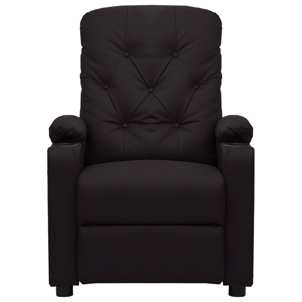 vidaXL Relaxsessel Schwarz Kunstleder