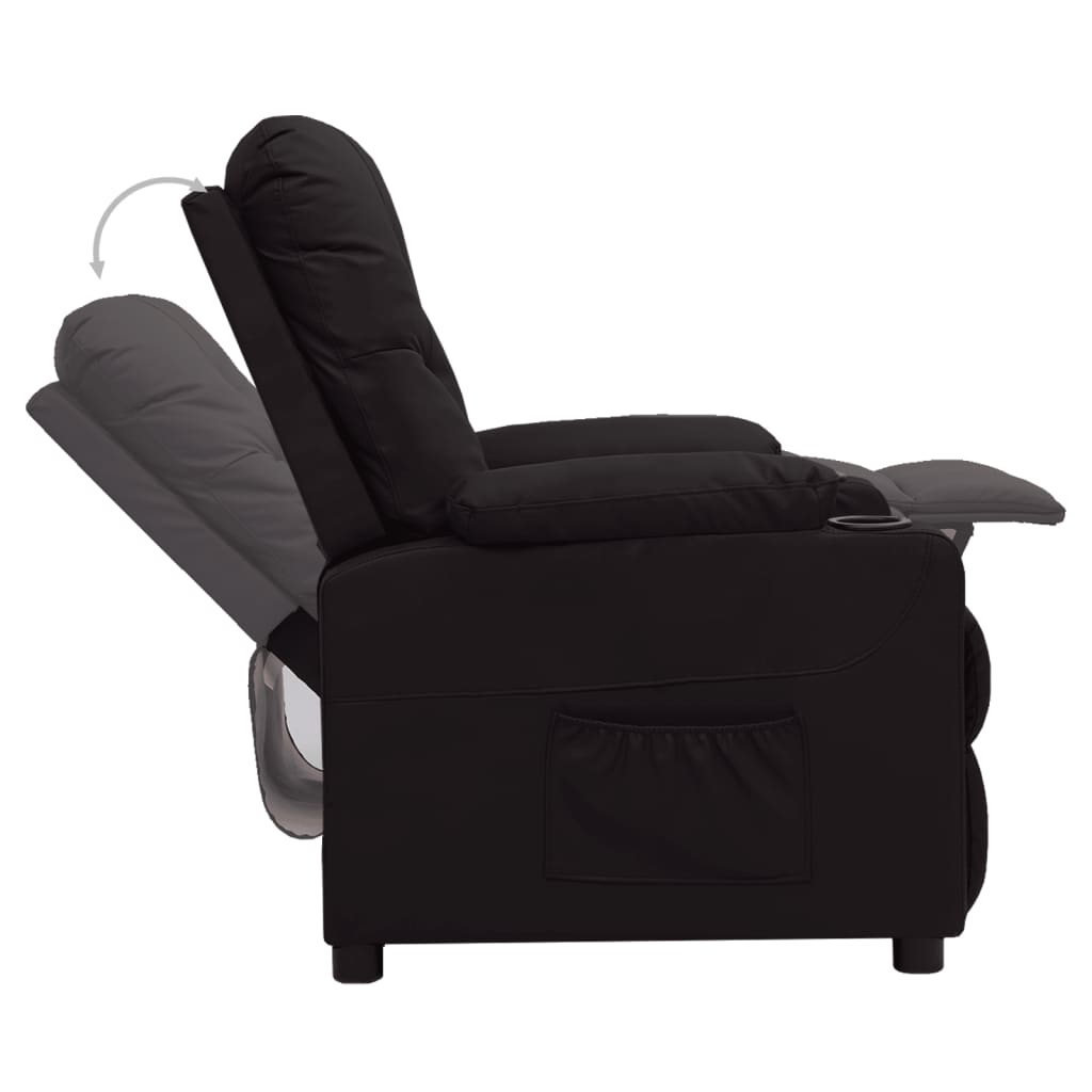 vidaXL Relaxsessel Schwarz Kunstleder