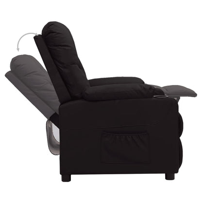 vidaXL Relaxsessel Schwarz Kunstleder