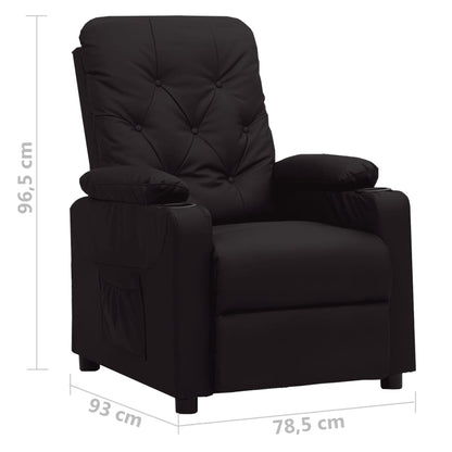 vidaXL Relaxsessel Schwarz Kunstleder