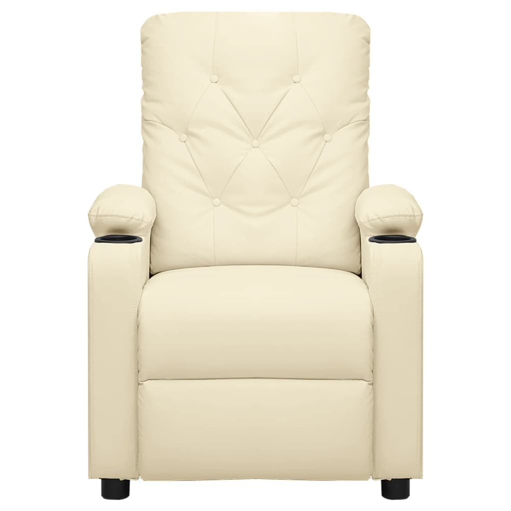 vidaXL Relaxsessel Creme Kunstleder