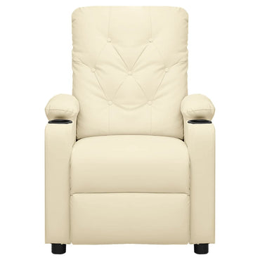 vidaXL Relaxsessel Creme Kunstleder