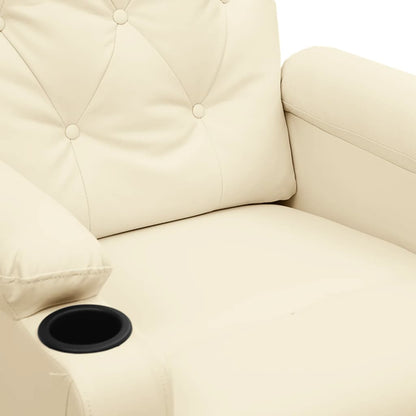 vidaXL Relaxsessel Creme Kunstleder