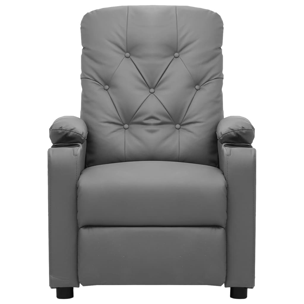 vidaXL Relaxsessel Grau Kunstleder