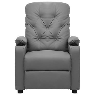 vidaXL Relaxsessel Grau Kunstleder