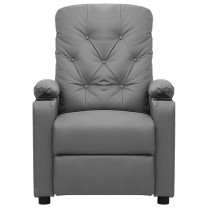 vidaXL Relaxsessel Grau Kunstleder