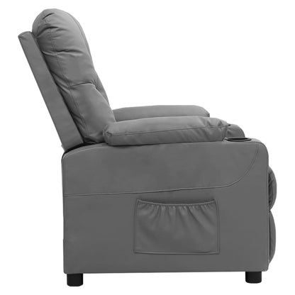 vidaXL Relaxsessel Grau Kunstleder