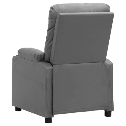 vidaXL Relaxsessel Grau Kunstleder