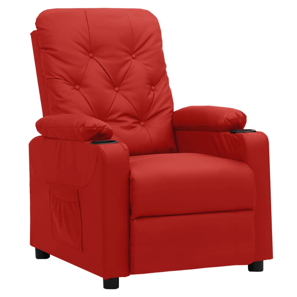 vidaXL Relaxsessel Weinrot Kunstleder