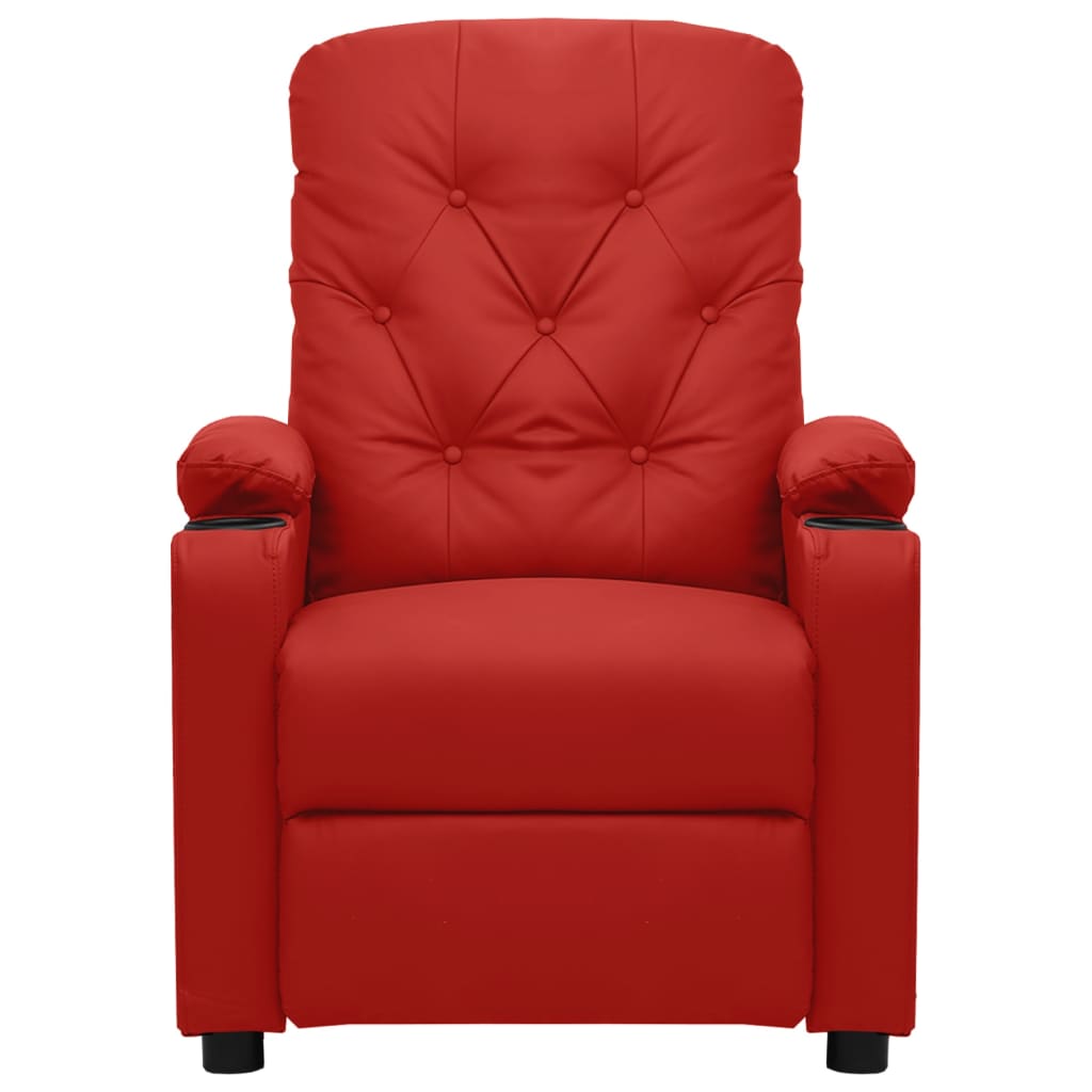 vidaXL Relaxsessel Weinrot Kunstleder