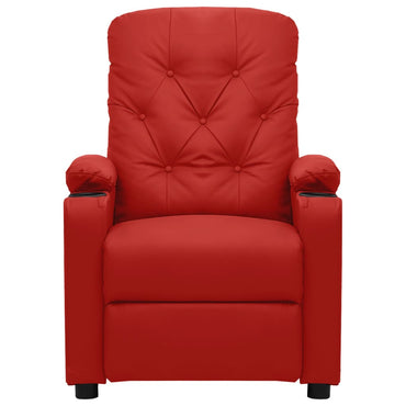 vidaXL Relaxsessel Weinrot Kunstleder