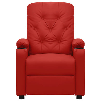 vidaXL Relaxsessel Weinrot Kunstleder