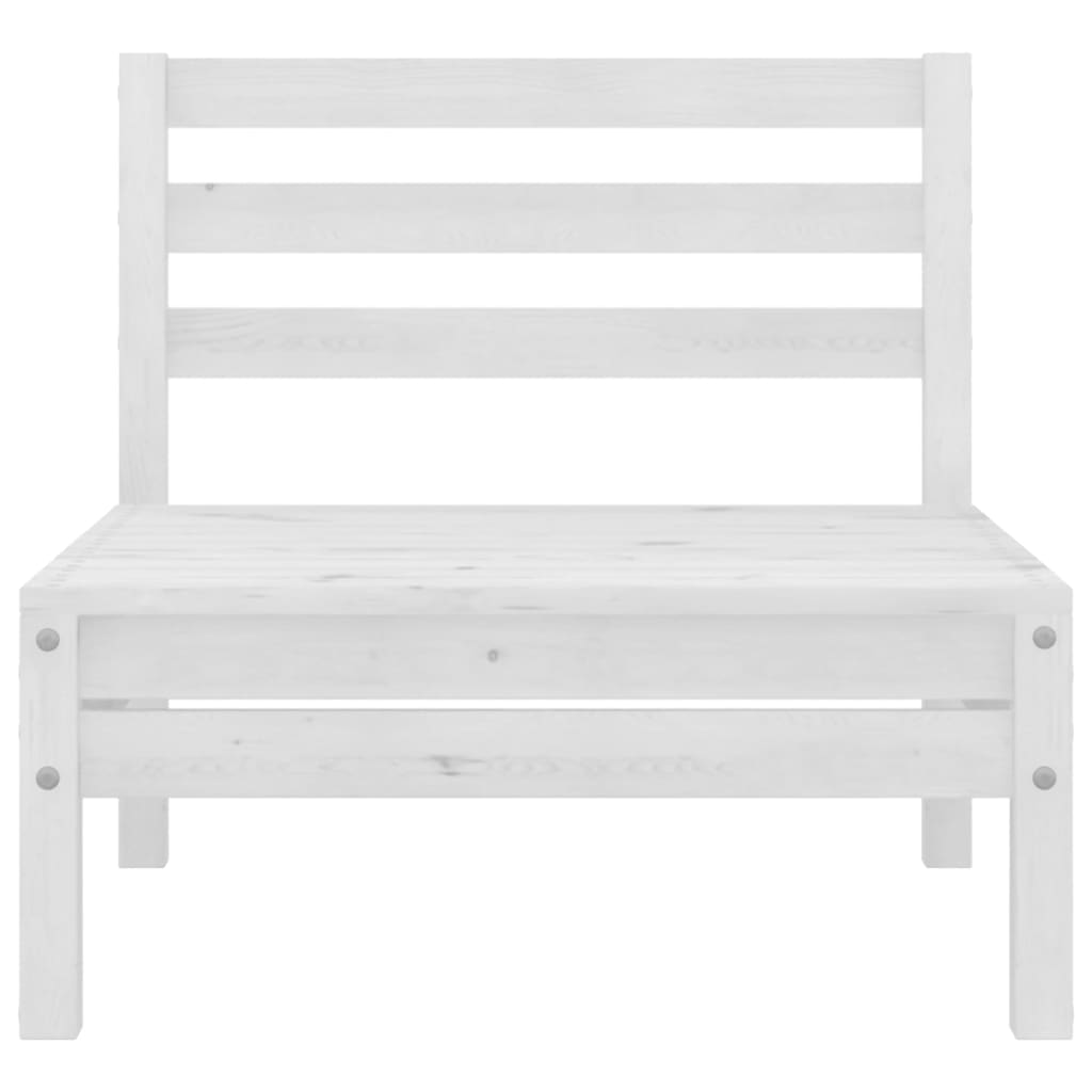vidaXL Salon de jardin 4 pcs Blanc Bois de pin massif