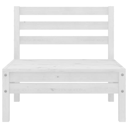 vidaXL Salon de jardin 4 pcs Blanc Bois de pin massif