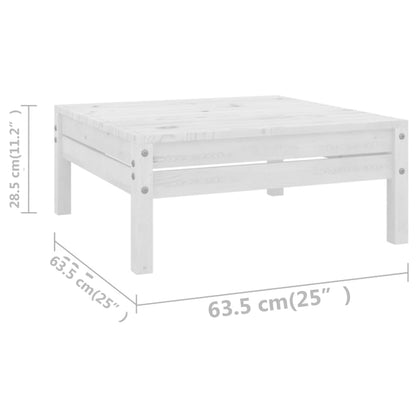 vidaXL Salon de jardin 4 pcs Blanc Bois de pin massif