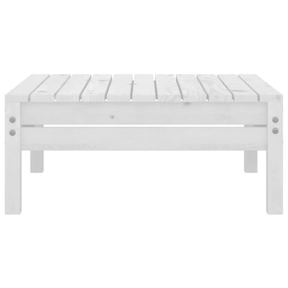 vidaXL Salon de jardin 4 pcs Blanc Bois de pin massif