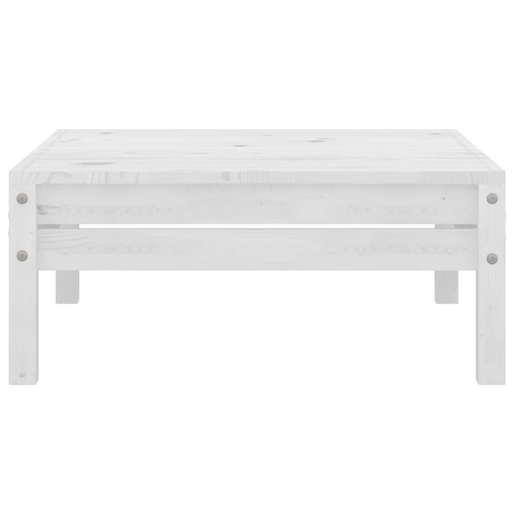 vidaXL Salon de jardin 4 pcs Blanc Bois de pin massif