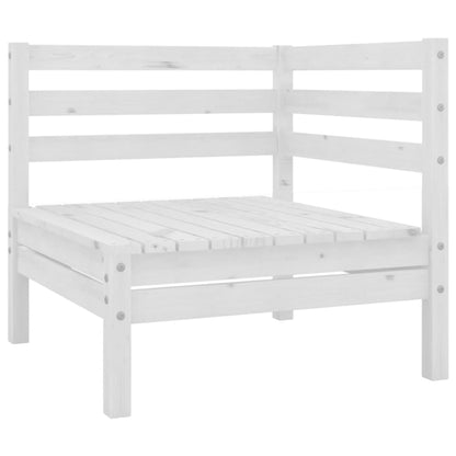 vidaXL 4-tlg. Garten-Lounge-Set Weiß Kiefer Massivholz