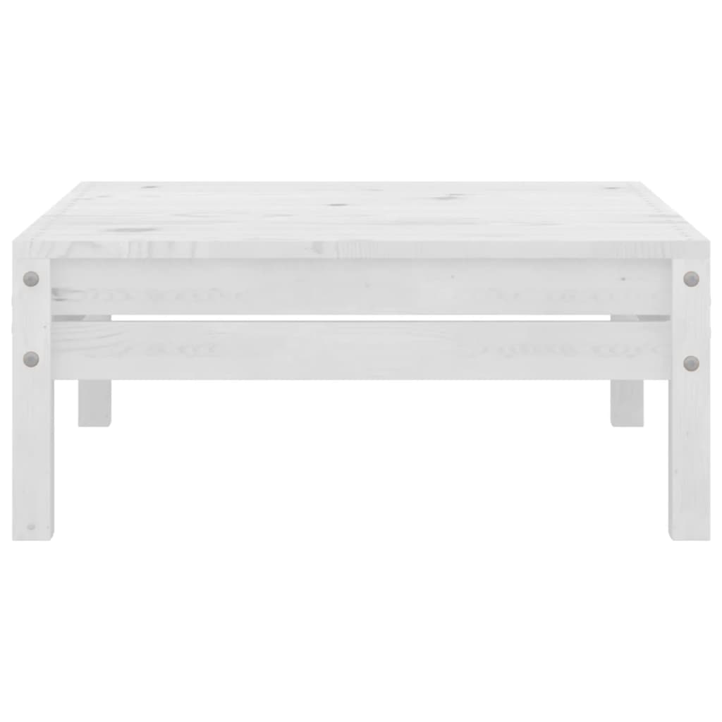 vidaXL 4-tlg. Garten-Lounge-Set Weiß Kiefer Massivholz